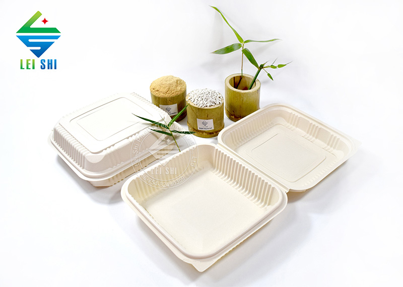 Biodegradable Bamboo Takeaway Take Out Fast Food Packaging Box Food  Containers