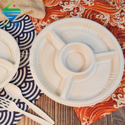 BBM degradable four-compartment snack plate