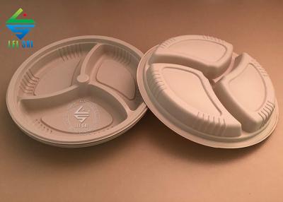 BBM degradable three-compartment snack plate