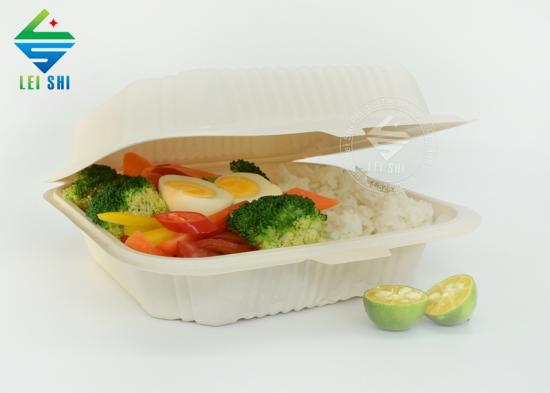 Biodegradable Bamboo Takeaway Take Out Fast Food Packaging Box Food  Containers