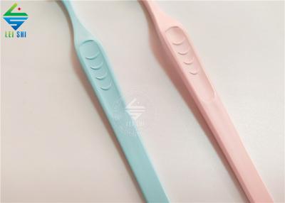 Bamboo biodegradbale material biodegradable blue and pink colour toothbrush