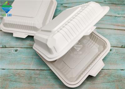 Bamboo biodegradable material disposable unpolluted three-compartment covered lunch box