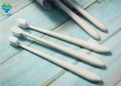 Bamboo biodegradbale material degradable non plastic white colour toothbrush