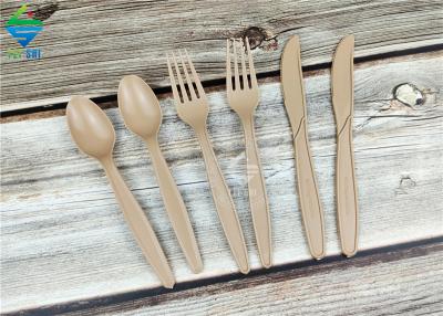 Bamboo biodegradable material degradable disposable cutlery brown knife,fork and spoon