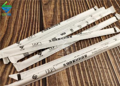 Bamboo biodegradable material compostable drinking straws disposable straws 6*210mm